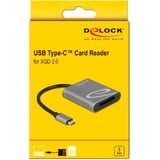 DeLOCK USB-C Card Reader voor XQD 2.0 kaartlezer Grijs