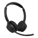 Jabra Evolve3 45 UC on-ear headset Zwart, Incl. Oplaadstandaard, USB-C with Dongle, Bluetooth 5.3