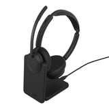Jabra Evolve3 45 UC on-ear headset Zwart, Incl. Oplaadstandaard, USB-C with Dongle, Bluetooth 5.3