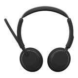 Jabra Evolve3 45 UC on-ear headset Zwart, Incl. Oplaadstandaard, USB-C with Dongle, Bluetooth 5.3