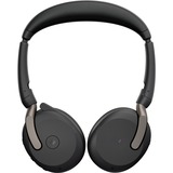 Jabra JBR Evolve2 65 Flex Link380a MS Duo on-ear headset Zwart