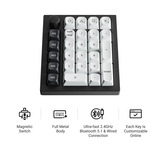 Keychron Q0 HE QMK Wireless Custom Number Pad RGB mechanisch numpad Zwart, US lay-out (QWERTY), Gateron Double-Rail Magnetic Nebula, Hot-swap, RGB, Double-shot PBT keycaps