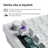 Keychron Q0 HE QMK Wireless Custom Number Pad RGB mechanisch numpad Zwart, US lay-out (QWERTY), Gateron Double-Rail Magnetic Nebula, Hot-swap, RGB, Double-shot PBT keycaps
