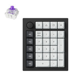 Keychron Q0 HE QMK Wireless Custom Number Pad, numpad Zwart, US lay-out, Gateron Double-Rail Magnetic Nebula, Hot-swap, RGB, Double-shot PBT keycaps