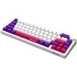 LORGAR KBP70MW, gaming toetsenbord Wit, US lay-out, LOGAR Toxic Purple, 65%, RGB, Hot-swappable, PBT Double-shot, Bluetooth / 2.4GHz / USB