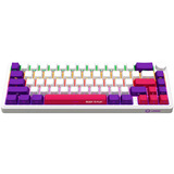 LORGAR KBP70MW, gaming toetsenbord Wit, US lay-out, LOGAR Toxic Purple, 65%, RGB, Hot-swappable, PBT Double-shot, Bluetooth / 2.4GHz / USB