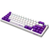 LORGAR KBP70MW, gaming toetsenbord Wit, US lay-out, LOGAR Toxic Purple, 65%, RGB, Hot-swappable, PBT Double-shot, Bluetooth / 2.4GHz / USB