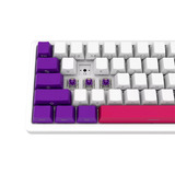 LORGAR KBP70MW, gaming toetsenbord Wit, US lay-out, LOGAR Toxic Purple, 65%, RGB, Hot-swappable, PBT Double-shot, Bluetooth / 2.4GHz / USB