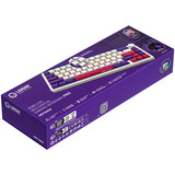 LORGAR KBP70MW, gaming toetsenbord Wit, US lay-out, LOGAR Toxic Purple, 65%, RGB, Hot-swappable, PBT Double-shot, Bluetooth / 2.4GHz / USB