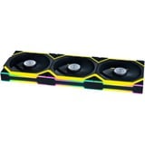 Lian Li UNI FAN SL120 Wireless Reverse Blade RGB case fans Zwart, 3 stuks, 120 x 124.5 x 28 mm, PWM