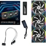 Lian Li UNI FAN SL120 Wireless Reverse Blade case fan Zwart, 3 stuks, 4-pin PWM fan-connector