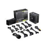 MSI MAG A1250GL PCIE5, 1250W voeding  Zwart, 4x PCIe, 1x 12V-2x6, kabelmanagement