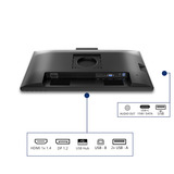 Philips 24B2N3200JH/00 23.8" monitor Zwart, VGA, HDMI, DisplayPort, USB-C, Webcam, 120 Hz