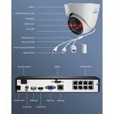 Reolink RLK16-1200D8-A 2.8MM, 12MP PoE beveiligingsset  beveiligingscamera Wit, 4TB, kleuren nachtzicht