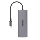 Sitecom 6 in 1 USB-C Multiport Adapter LAN dockingstation Grijs