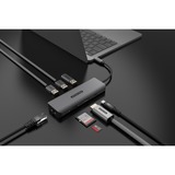 Sitecom 8-in-1 USB-C Power Delivery Multiport Adapter dockingstation Grijs