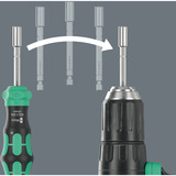 Wera Kraftform Kompakt 28 RA met etui, 6‑delig bitset Zwart/groen