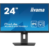 iiyama ProLite XUB2497HSU-B2 23.8" monitor Zwart, 100 Hz, HDMI, DisplayPort, USB, Audio