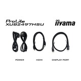 iiyama ProLite XUB2497HSU-B2 23.8" monitor Zwart, 100 Hz, HDMI, DisplayPort, USB, Audio