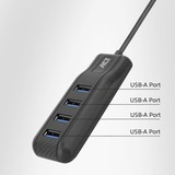 ACT Connectivity USB-C hub 3.0, 4 poorts USB-A usb-hub Zwart