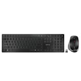 CHERRY DW 9500 SLIM draadloze desktopset Zwart, EU lay-out (QWERTY), Scissor switches, 100%, 3.000 dpi, 2.4 Ghz / Bluetooth 4.2