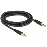 DeLOCK 3,5 mm kabel Zwart, 3 meter