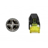 DeLOCK Netwerk kabel M12 8 pin X-coded > RJ45 Hirose plug PUR (TPU) Blauw, 5 meter