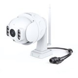 Foscam SD2, 1080P Dual-Band WiFi PTZ buiten beveiligingscamera Wit