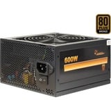 Inter-Tech Argus BPS-600 600 watt voeding  Zwart, 4x PCIe