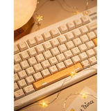 Iqunix ZX75 Sunset Ponder Wireless Mechanical Keyboard, gaming toetsenbord Lichtgeel, US lay-out, IQUNIX Silent Rose, RGB leds, 75%, Hot-swappable, Double-shot PBT, 2.4GHz | Bluetooth 5.1 | USB-C