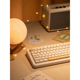 Iqunix ZX75 Sunset Ponder Wireless Mechanical Keyboard, gaming toetsenbord Lichtgeel, US lay-out, IQUNIX Silent Rose, RGB leds, 75%, Hot-swappable, Double-shot PBT, 2.4GHz | Bluetooth 5.1 | USB-C