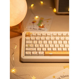 Iqunix ZX75 Sunset Ponder Wireless Mechanical Keyboard, gaming toetsenbord Lichtgeel, US lay-out, IQUNIX Silent Rose, RGB leds, 75%, Hot-swappable, Double-shot PBT, 2.4GHz | Bluetooth 5.1 | USB-C