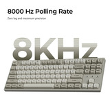 Keychron C1 Pro-M3 RGB mechanisch toetsenbord Grijs, US lay-out (QWERTY), Keychron Super Brown, 80% (TKL)	, 80% TKL, RGB leds, OSA Double-Shot PBT, hot swap, 8000 Hz