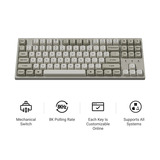 Keychron C1 Pro-M3, toetsenbord Grijs, US lay-out, Keychron Super Brown, 80% TKL, RGB leds, OSA Double-Shot PBT, hot swap, 8000 Hz
