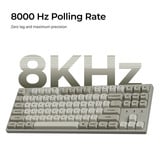 Keychron C1 Pro-M3, toetsenbord Grijs, US lay-out, Keychron Super Brown, 80% TKL, RGB leds, OSA Double-Shot PBT, hot swap, 8000 Hz