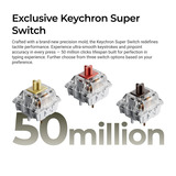 Keychron C1 Pro-M3, toetsenbord Grijs, US lay-out, Keychron Super Brown, 80% TKL, RGB leds, OSA Double-Shot PBT, hot swap, 8000 Hz