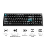 Keychron Q5 Ultra-M3 8K Wireless Custom Mechanical Keyboard, toetsenbord Zwart, US lay-out, Keychron Silk POM Brown, 96%, RGB, Hot swap, 8K, 2.4 GHz / Bluetooth 5.2 / USB-C