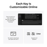 Keychron Q5 Ultra-M3 8K Wireless Custom Mechanical Keyboard, toetsenbord Zwart, US lay-out, Keychron Silk POM Brown, 96%, RGB, Hot swap, 8K, 2.4 GHz / Bluetooth 5.2 / USB-C