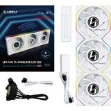 Lian Li UNI FAN TL 120 LCD Wireless Reverse Blade RGB case fans Wit, 3 stuks, 120 x 124 x 28 mm, PWM, 1x 9-pin USB, incl. controller