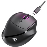 Sharkoon OfficePal M25W muis Zwart, 400 - 4000 dpi, RGB, 2,4 GHz / USB