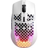 SteelSeries Aerox 3 Wireless Snow 2022 gaming muis Wit, 18.000 dpi, RGB leds
