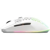 SteelSeries Aerox 3 Wireless - Snow gaming muis Wit, 18.000 dpi, RGB leds