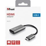 Trust Dalyx USB-C > HDMI adapter Zilver/zwart, 0,2 meter