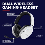 Trust GXT 491W Fayzo Draadloze gamingheadset over-ear gaming headset Wit, 2.4 GHz, Bluetooth