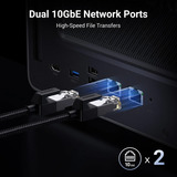 Ugreen NASync DXP8800 Plus Grijs, Wifi, 2x 10GbE, HDMI, Thunderbolt 4 (40 Gb/s)