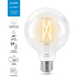 WiZ Filament doorzichtig G95 E27 led-lamp Wifi + Bluetooth protocol
