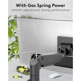 goobay Single Monitor Mount Gaming, 17 tot 49 inch monitorarm Zwart