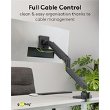 goobay Single Monitor Mount Gaming, 17 tot 49 inch monitorarm Zwart