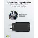goobay USB-C PD GaN Multiport snellader (65 W) Zwart, 2x USB-C, 1x USB-A, Power Delivery, QuickCharge