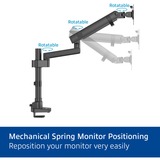 ACT Connectivity Monitorarm office solid pro, mechanische veer, 1 monitor Zwart